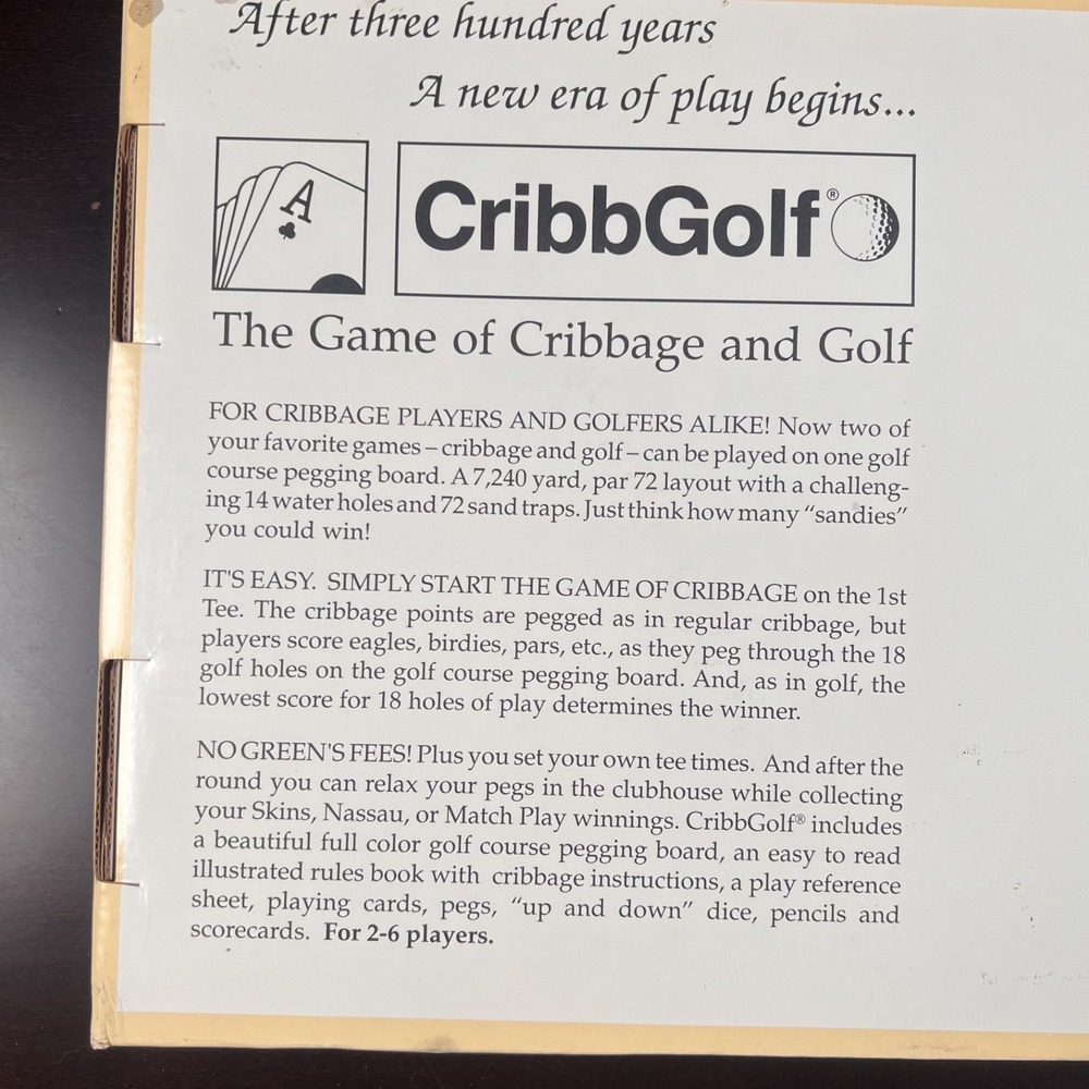 VTG  CribbGolf 1992 Board Game JK Games Complete 100% Cribbage Golf Retro Coffin - Picture 14 of 16